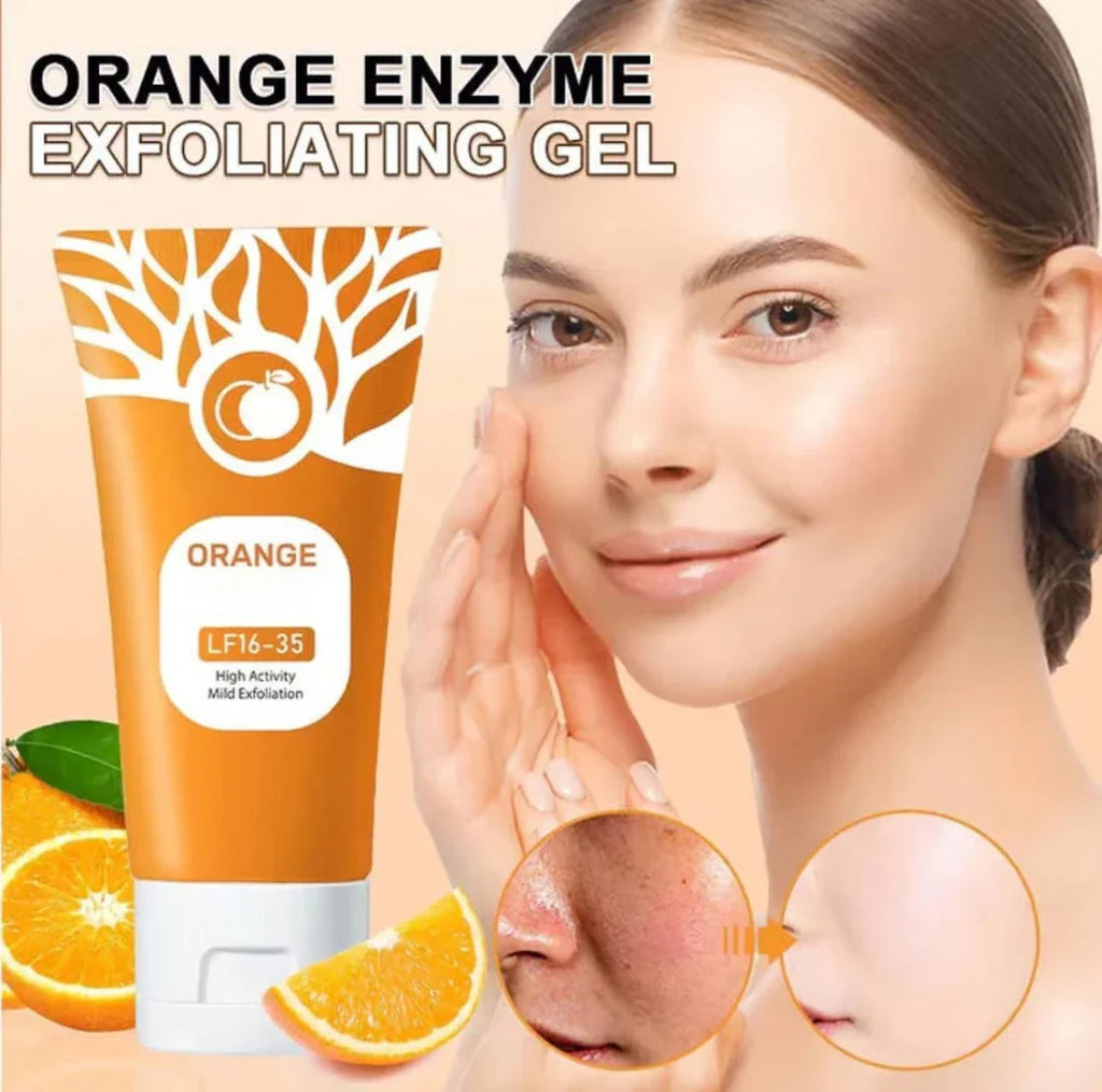 Orange Enzyme Exfoliating Gel – Dead Skin Removal, Pore Cleansing & Natural Glow Boost