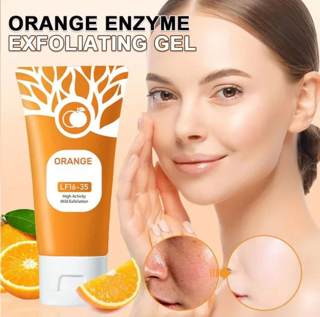 Orange Enzyme Exfoliating Gel – Dead Skin Removal, Pore Cleansing & Natural Glow Boost