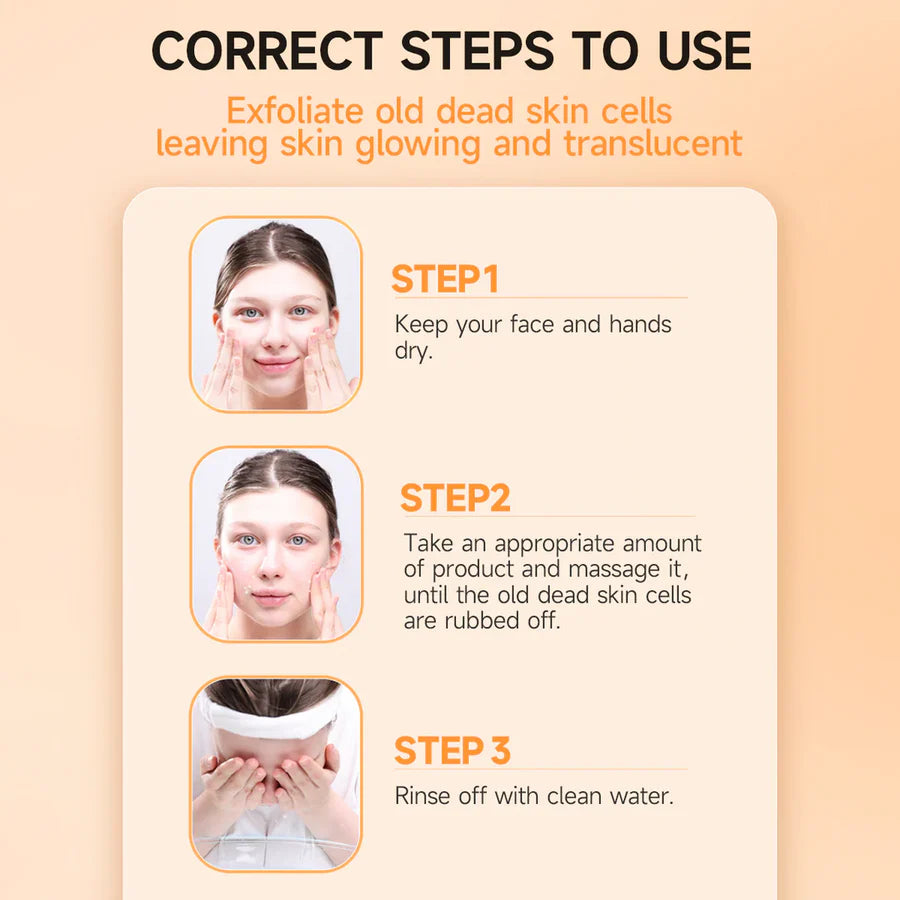 Orange Enzyme Exfoliating Gel – Dead Skin Removal, Pore Cleansing & Natural Glow Boost