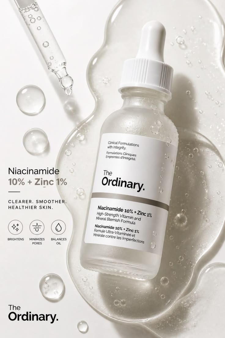 The Ordinary Niacinamide 10% + Zinc 1% Serum – Pores Minimize & Oil Control